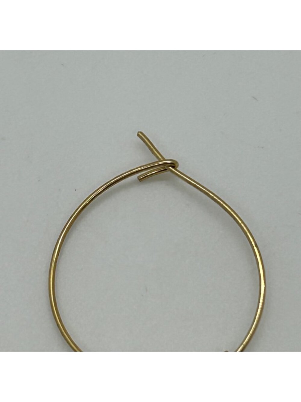 Vintage Gold Hoop Earrings With White Acrylic Stick Pearl Clusters - Picture 7 of 13